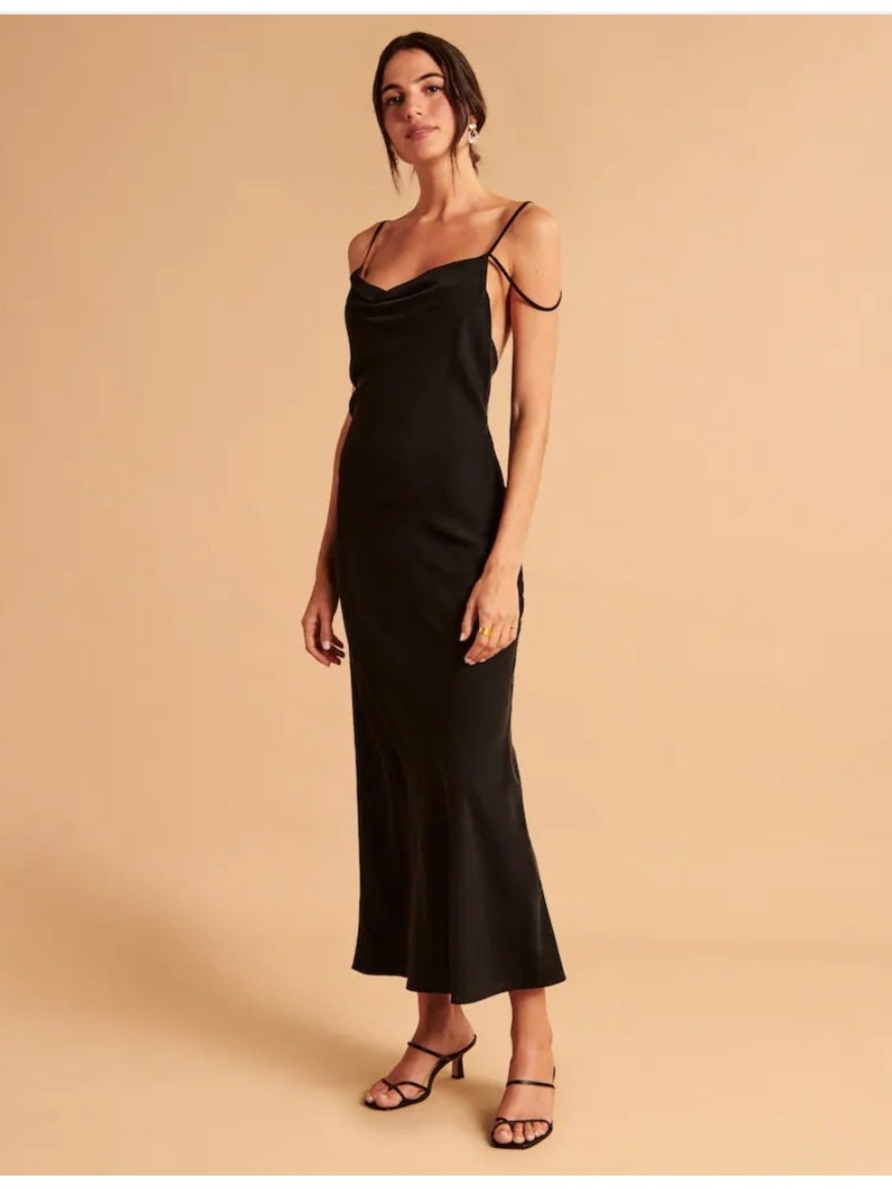 NWT Abercrombie & Fitch Satin Cowl Neck Maxi Dress